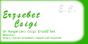 erzsebet csigi business card